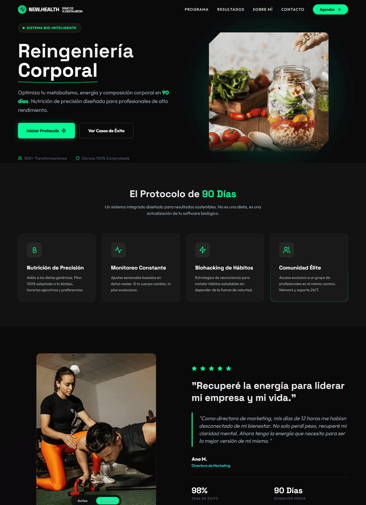 Diseño web clínica dental moderna